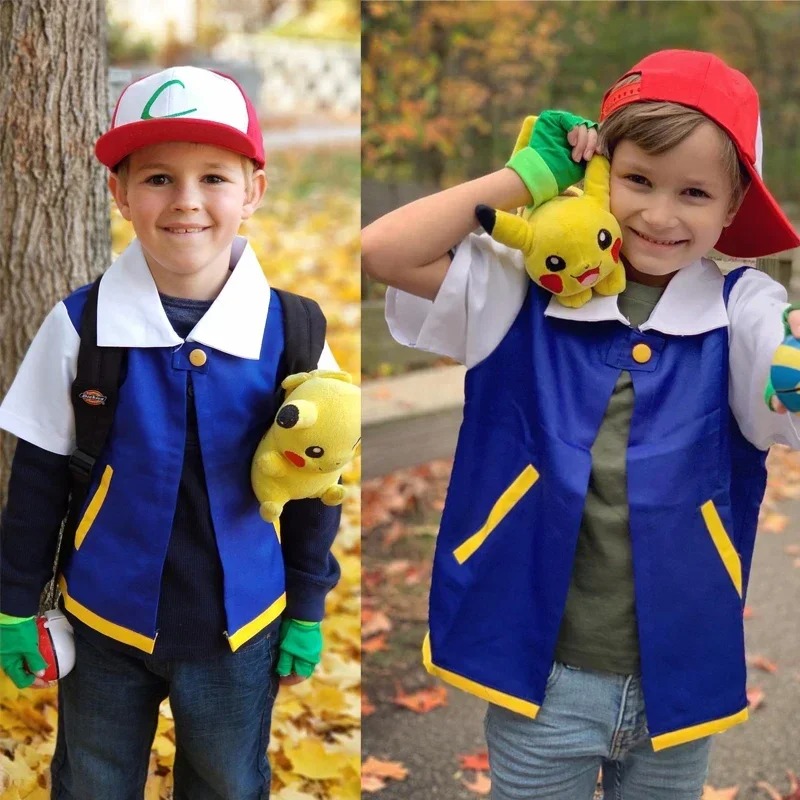 Men'S Accessories Designer - Halloween Cosplay Costume Anime Ash Ketchum