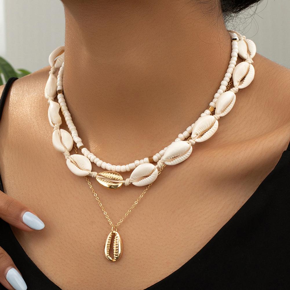 Boho Acrylic Shell Choker With - Men'S Vacation Accessories review and price