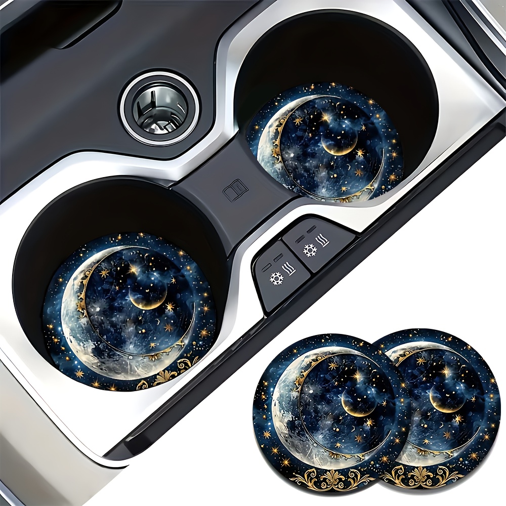 2pcs Starry Night Moon Car Cup - Men Accessories Ideas review and price