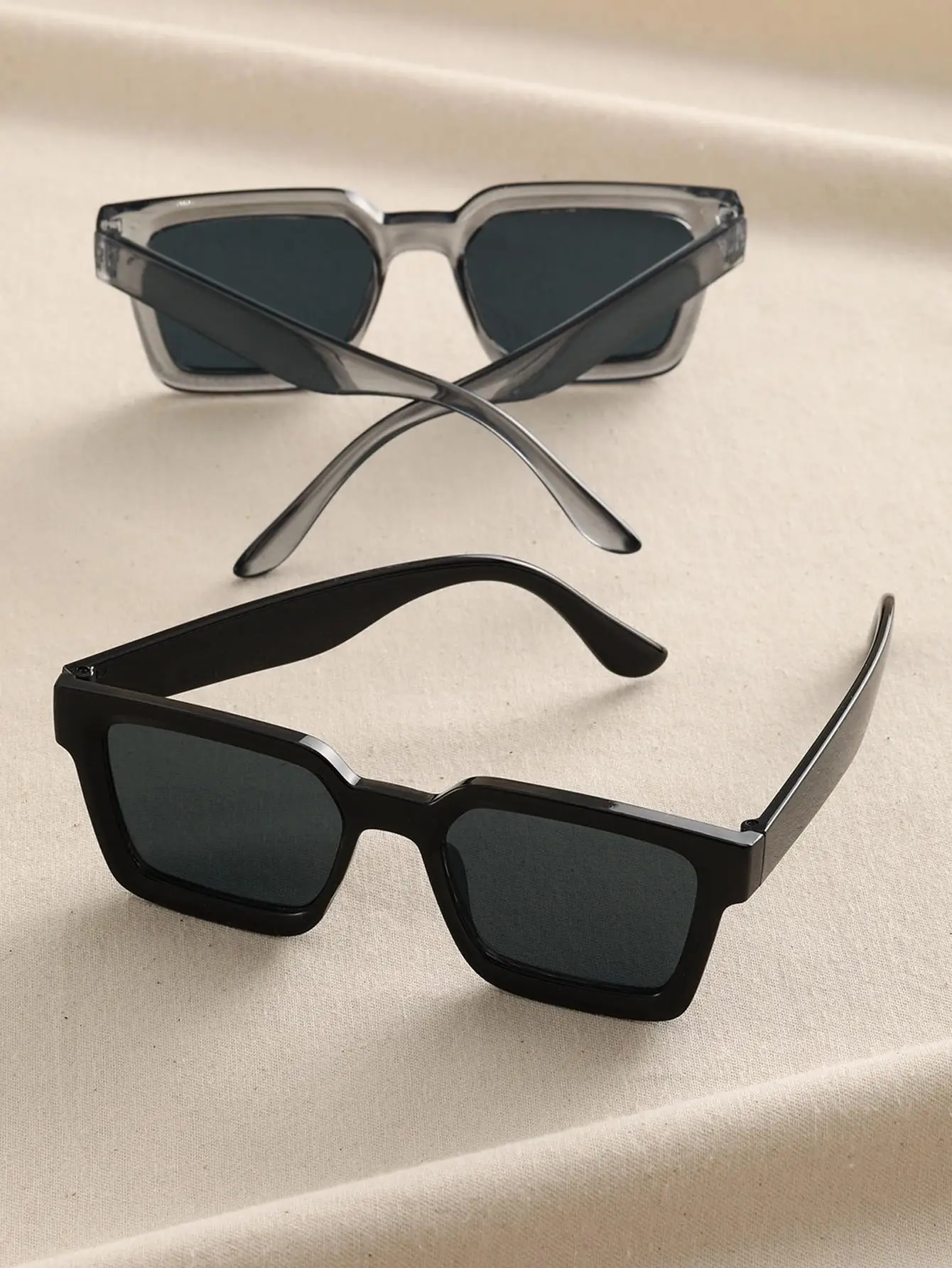 2pcs Women Men Square Frame Fa - Men'S Vacation Accessories review and price