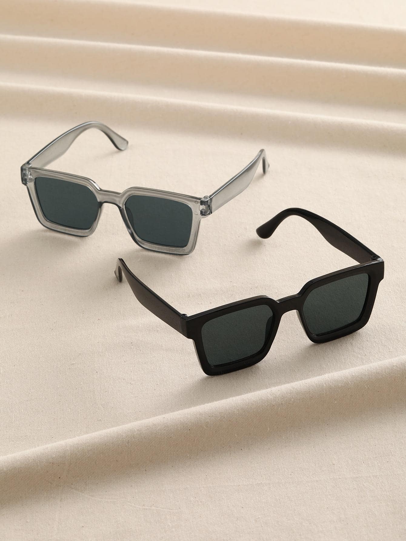 2pcs Women Men Square Frame Fa - Men'S Vacation Accessories review and price