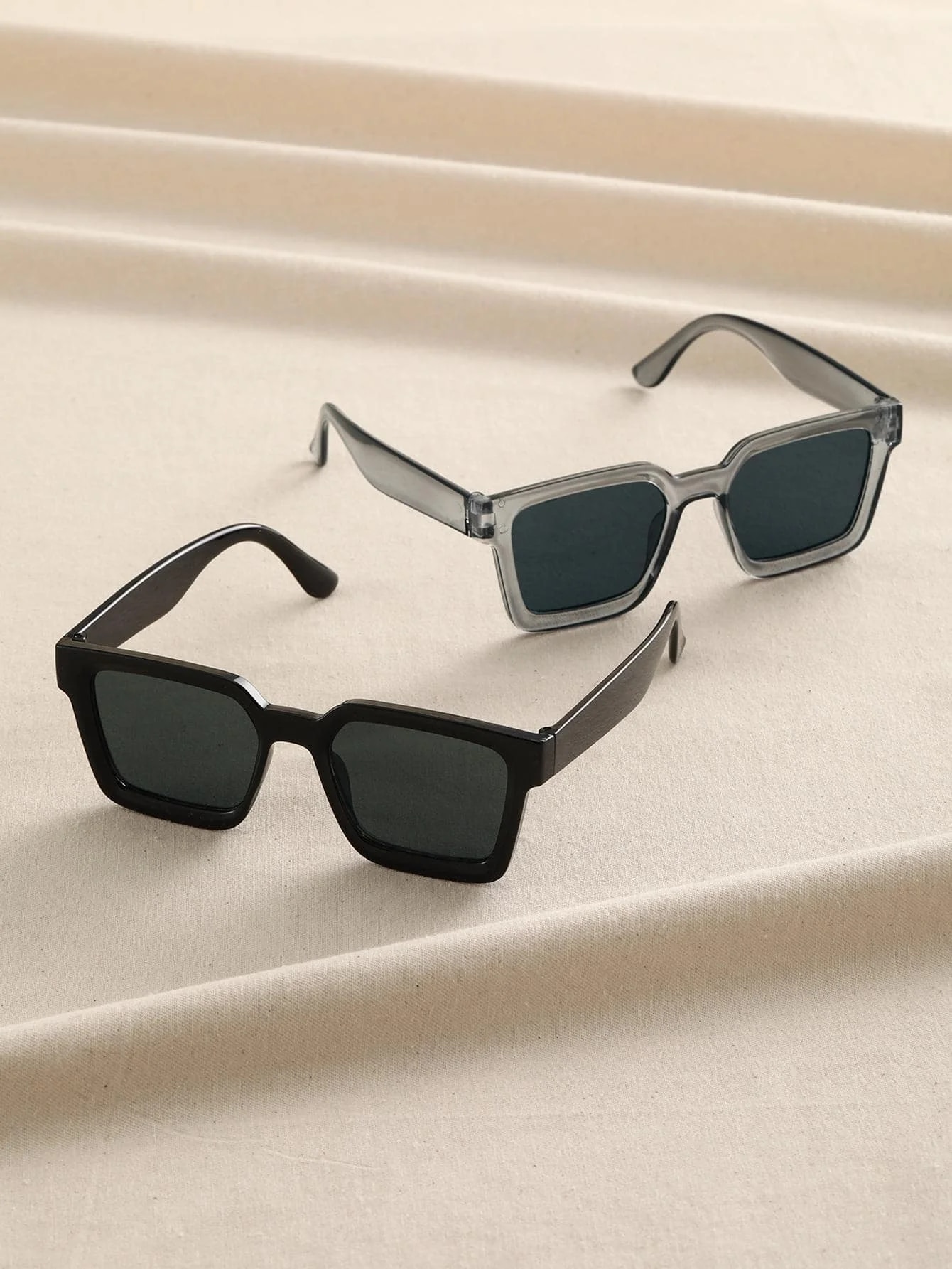 2pcs Women Men Square Frame Fa - Men'S Vacation Accessories review and price