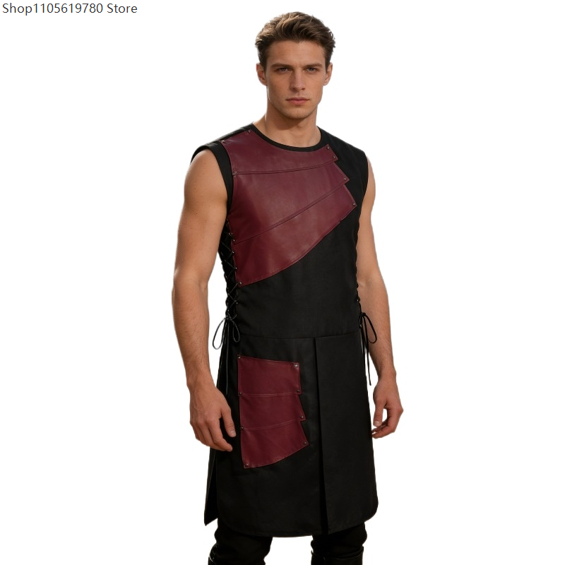 Faux‑Leather Cosplay Sleeveles - Medieval Men'S Accessories review and price