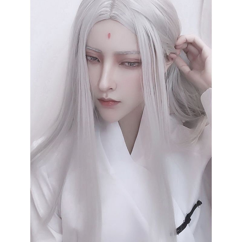 Men Hanfu Long Straight Hair A - Men Accessories For Party review and price