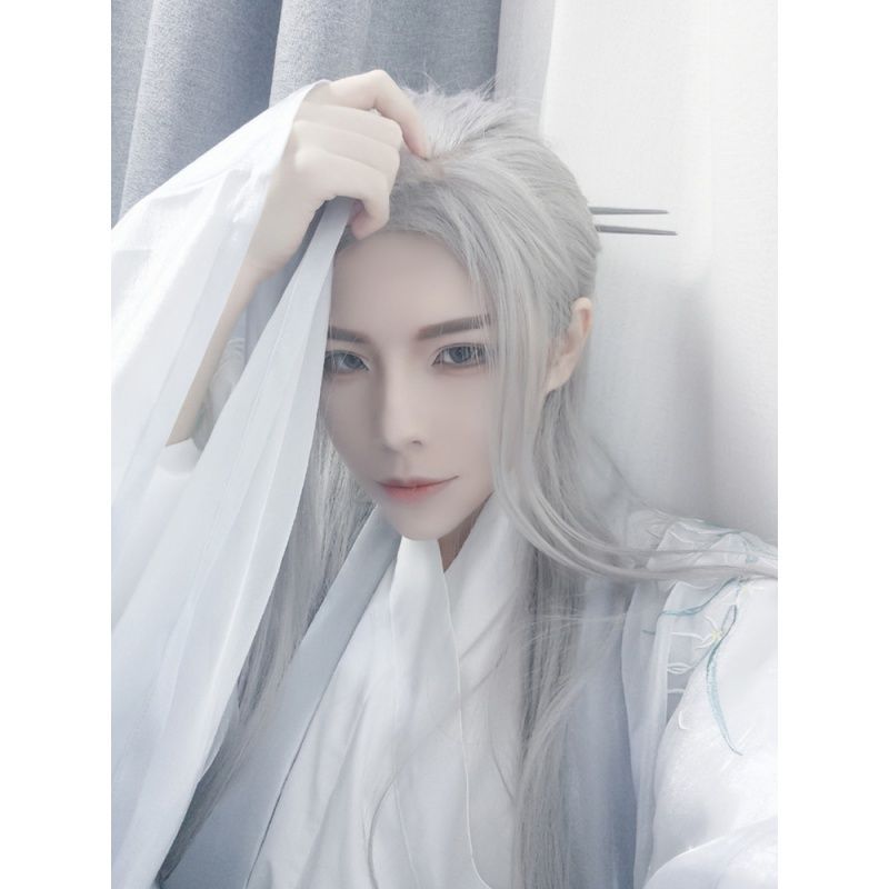 Men Hanfu Long Straight Hair A - Men Accessories For Party review and price