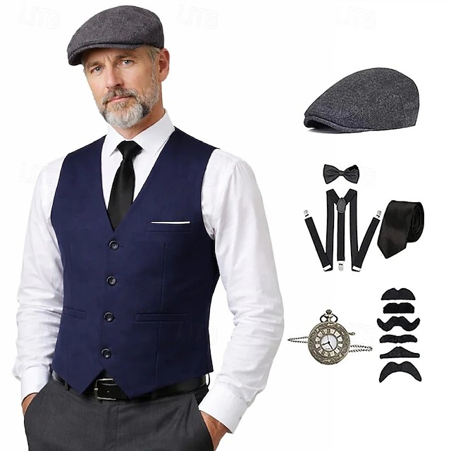 plus size Men 1920s Roaring Ga - Medieval Men'S Accessories review and price