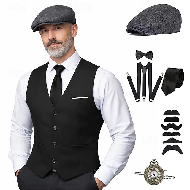plus size Men 1920s Roaring Ga - Medieval Men'S Accessories review and price