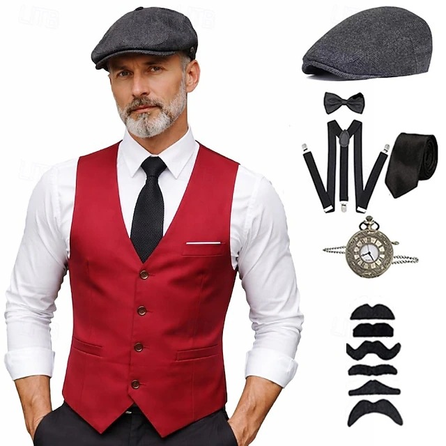 plus size Men 1920s Roaring Ga - Medieval Men'S Accessories review and price