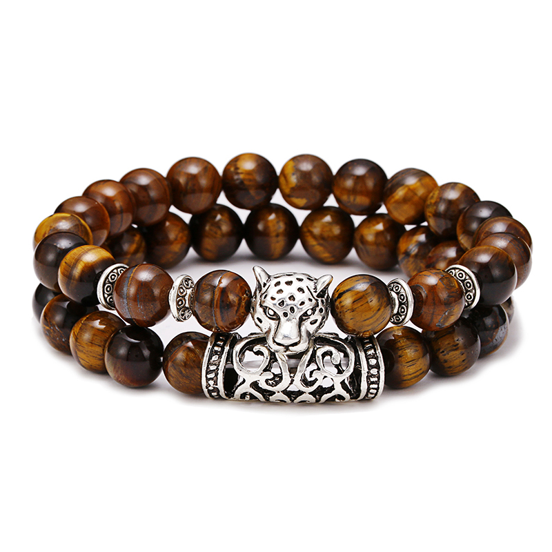Premium 2Pcs/Set Leopard Beade - Men'S Vacation Accessories review and price