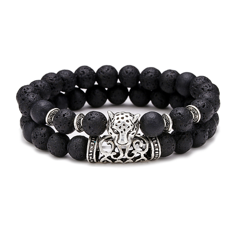 Premium 2Pcs/Set Leopard Beade - Men'S Vacation Accessories review and price