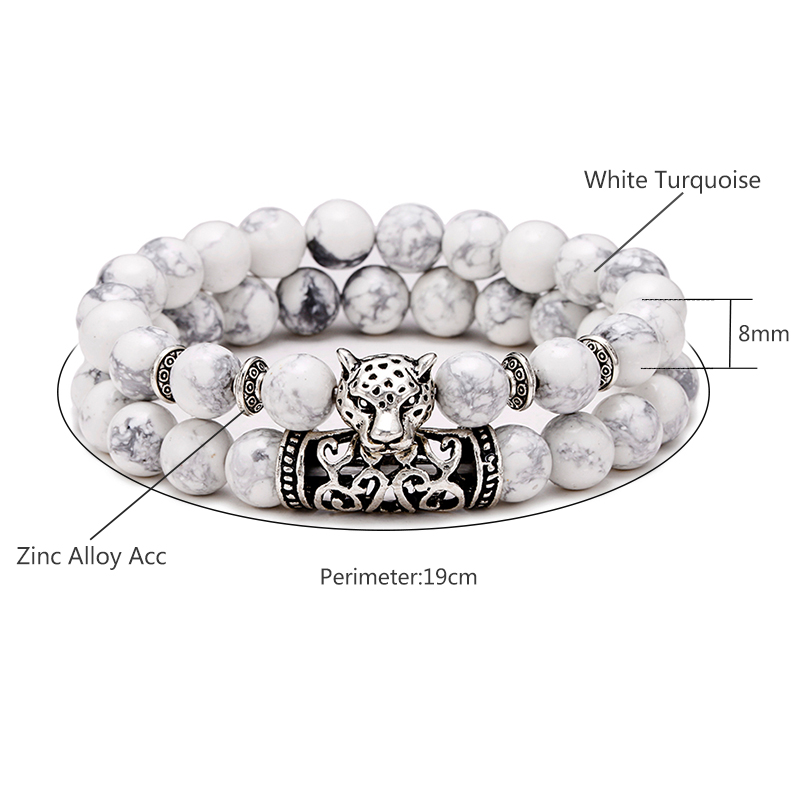 Premium 2Pcs/Set Leopard Beade - Men'S Vacation Accessories review and price