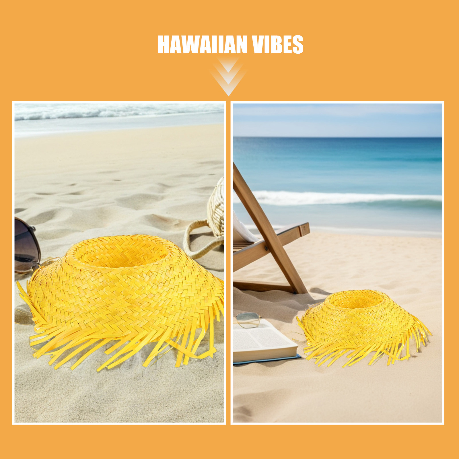 3Pcs Hawaiian Straw Hat Tropic - Men'S Vacation Accessories review and price