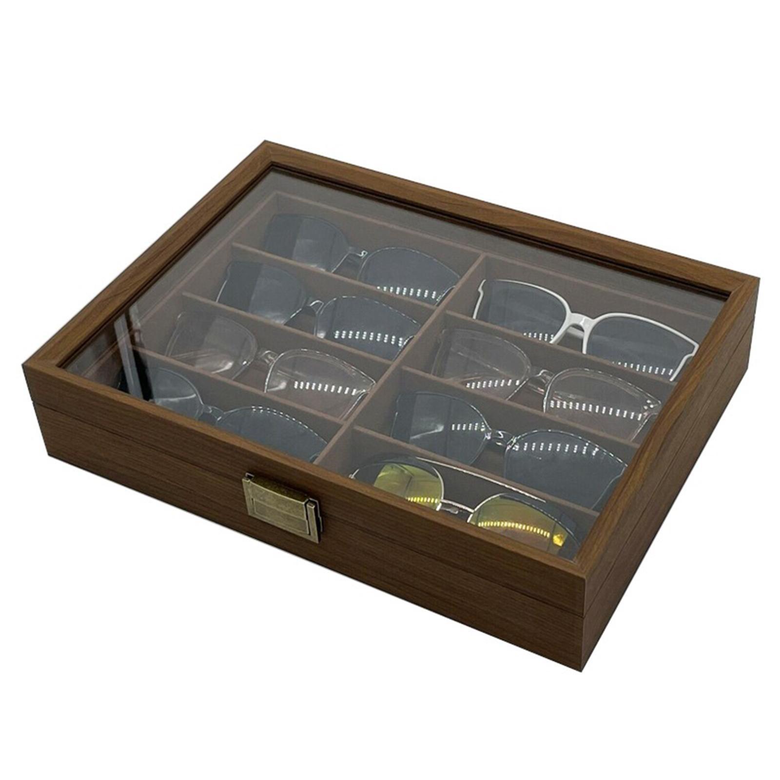 Wooden Sunglasses Organizer Bo - Men Accessories Drawing review and price