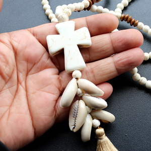 Bohemian Cross Shell Necklace  - Men'S Vacation Accessories review and price