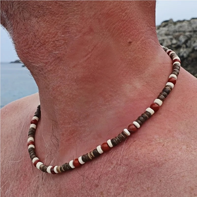 Bohemian Wood Bead Necklace fo - Men'S Vacation Accessories review and price