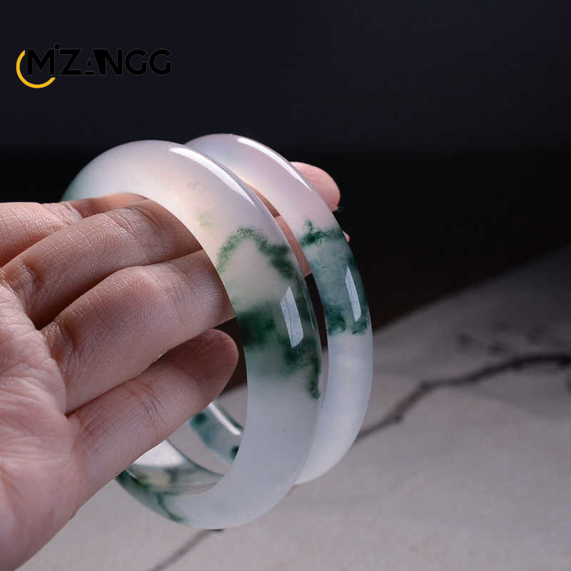 Natural Green Jadeite Bangle J - Men Accessories Hand review and price