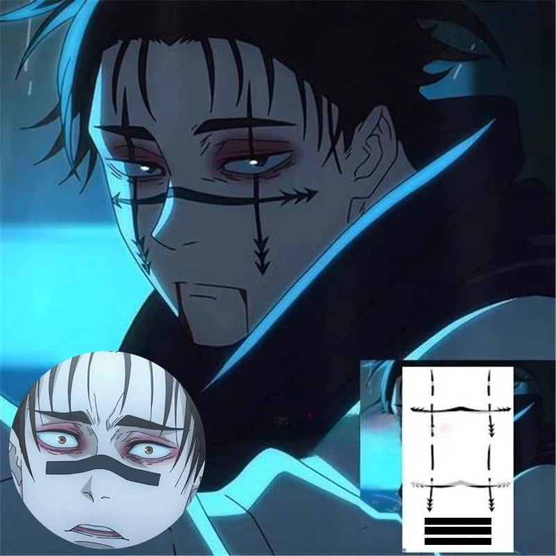 Choso Tattoo Sticker Anime Juj - Men Accessories For Party review and price