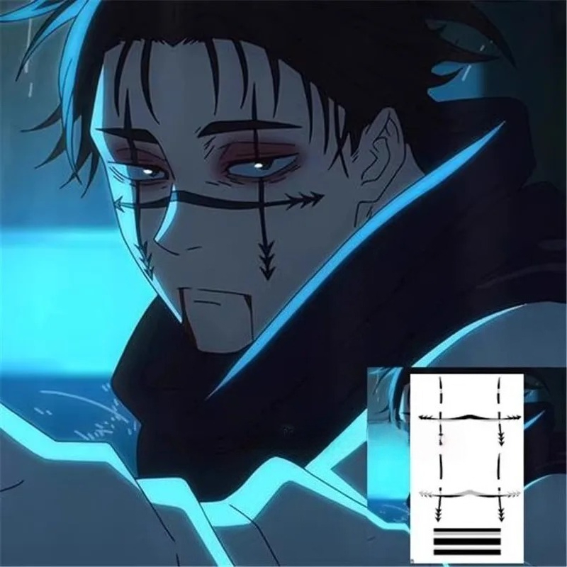Choso Tattoo Sticker Anime Juj - Men Accessories For Party review and price
