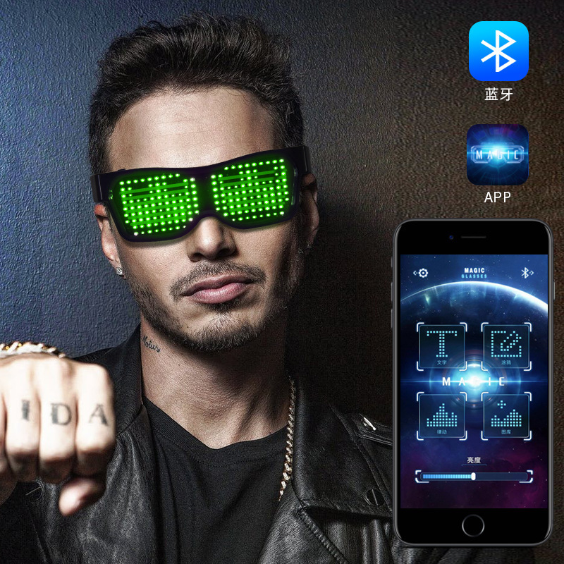 Adult LED Glasses Party Blueto - Men Accessories App review and price